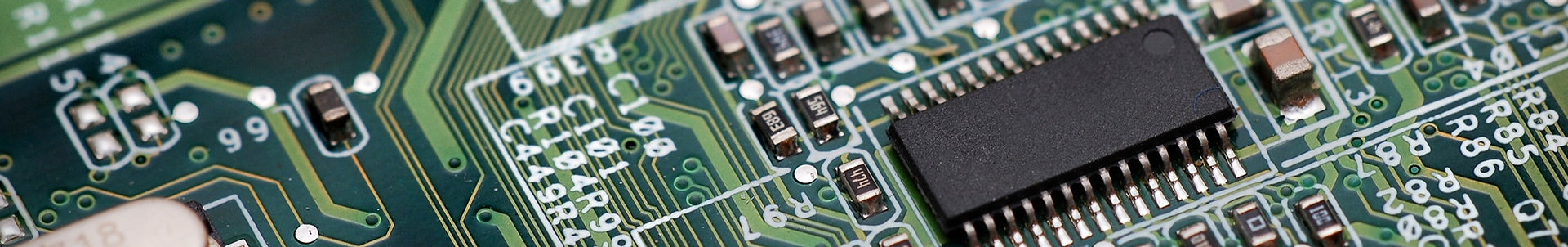 Printed circuit board macro photograph